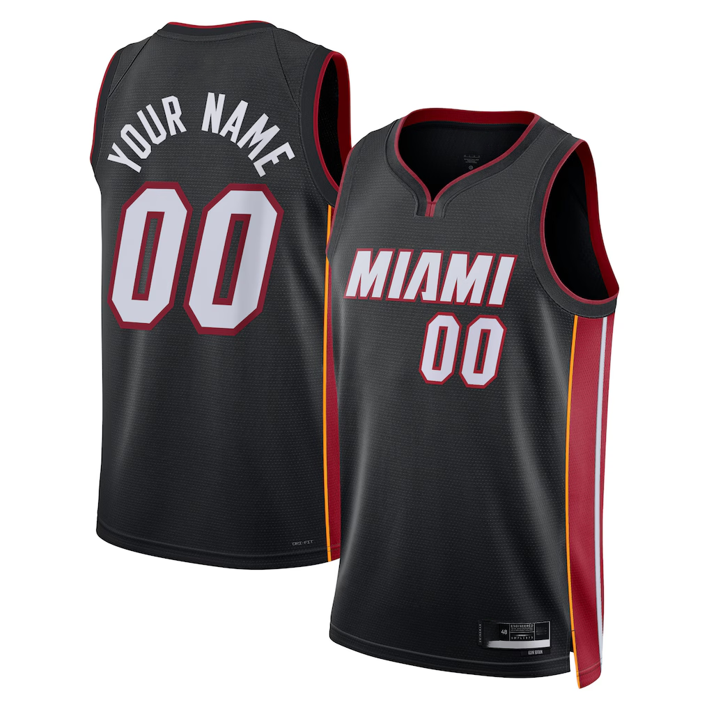 Punc Custom M.Heat Black Swingman Jerseys - Icon Edition