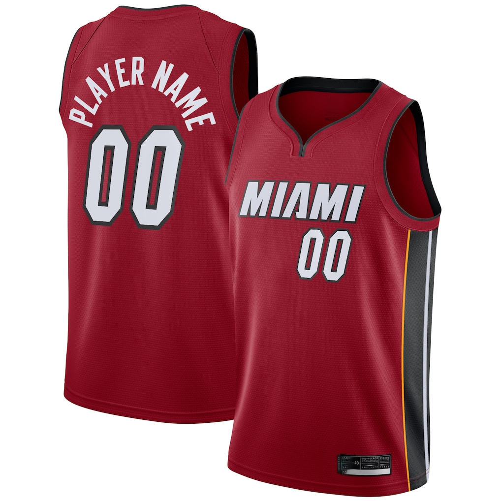 Punc Custom M.Heat Jordan Brand Red Swingman Jerseys - Statement Edition