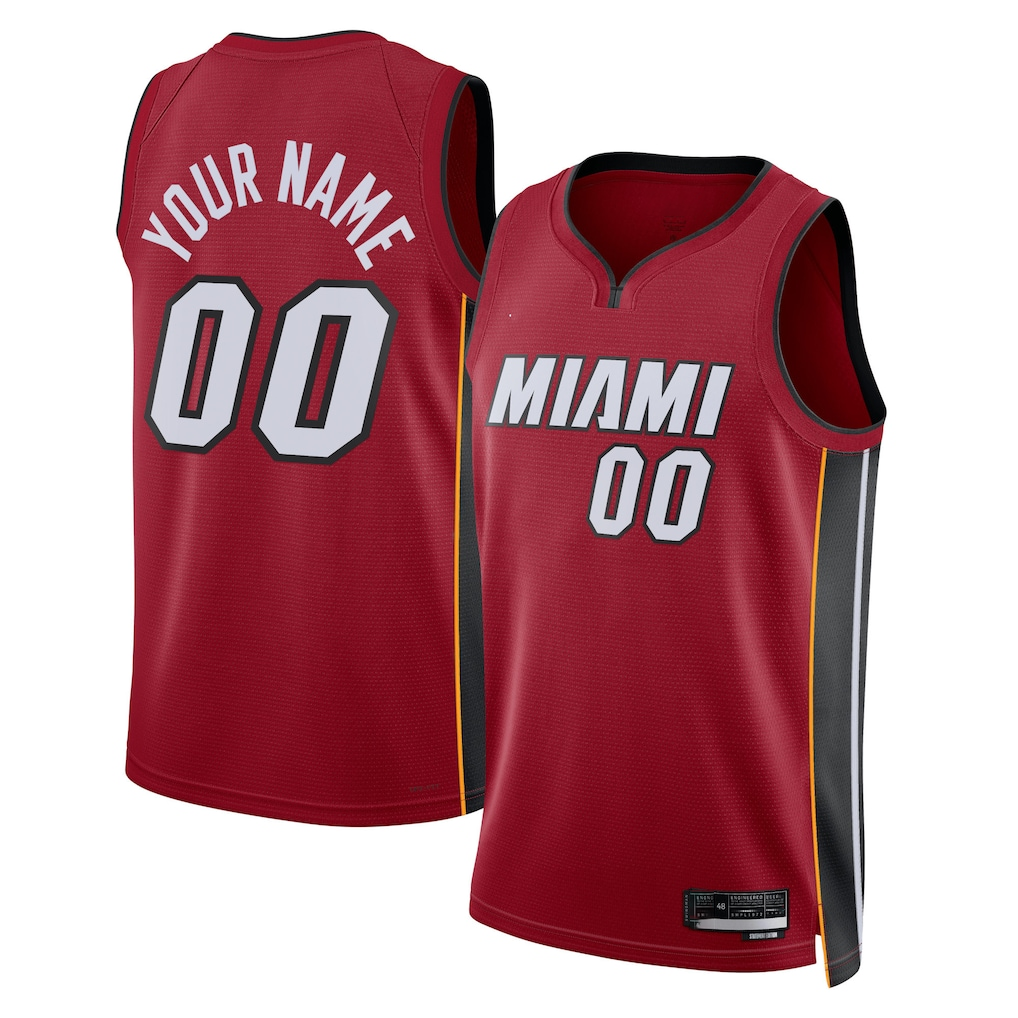 Punc Custom M.Heat Red 202223 Swingman Jerseys - Statement Edition