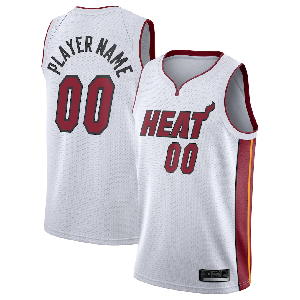 Punc Custom M.Heat White 202021 Swingman Jerseys - Association Edition