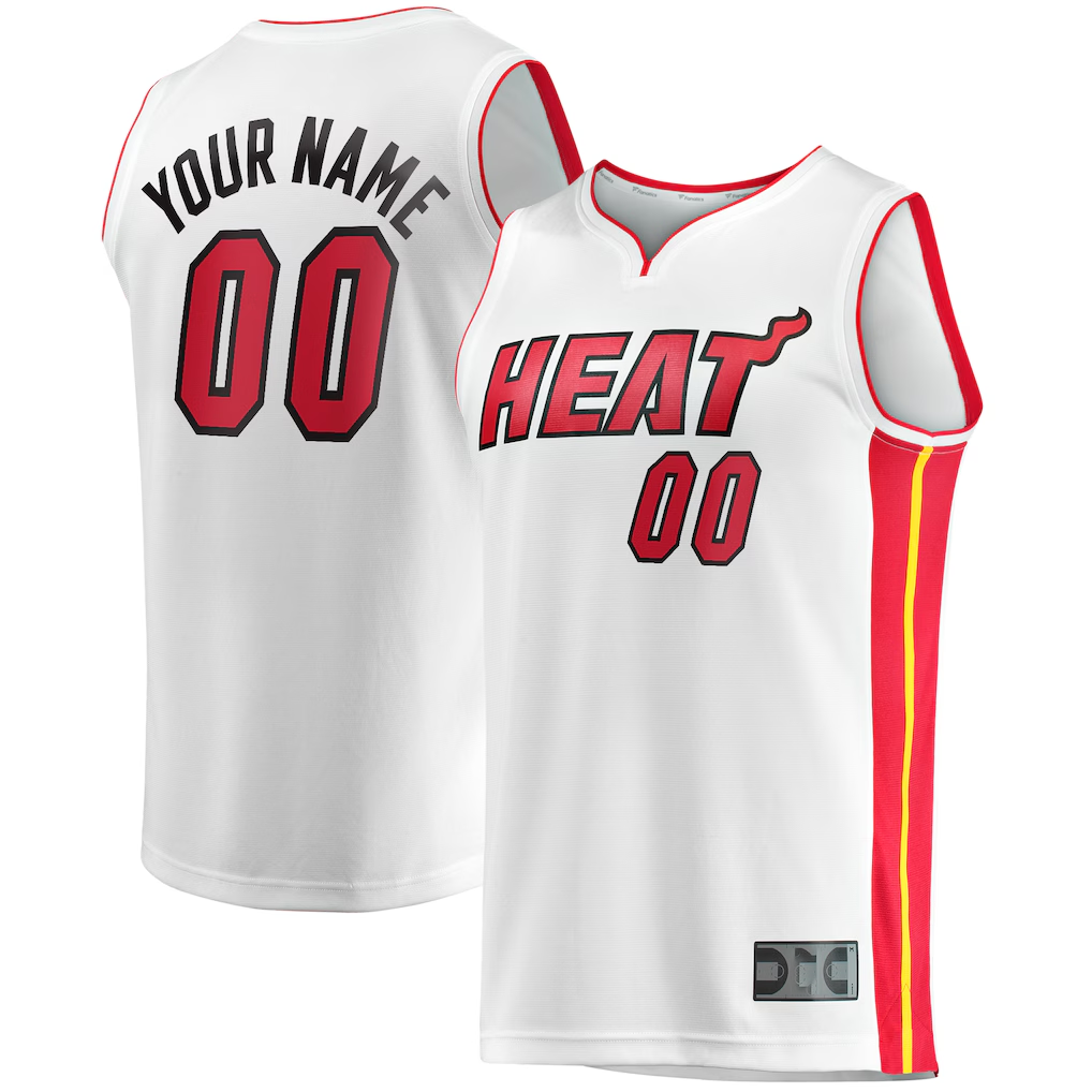 Punc Custom M.Heat White Fast Break Replica Jerseys - Association Edition
