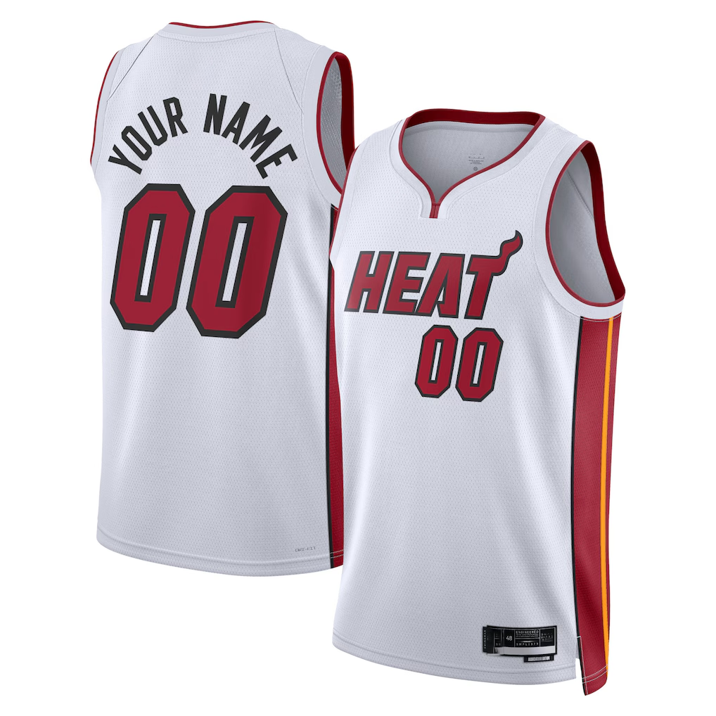 Punc Custom M.Heat White Swingman Jerseys - Association Edition