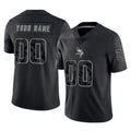 Punc Custom MN.Vikings Black Limited Reflective Home Game Any Name & Numbers Stitched Jerseys