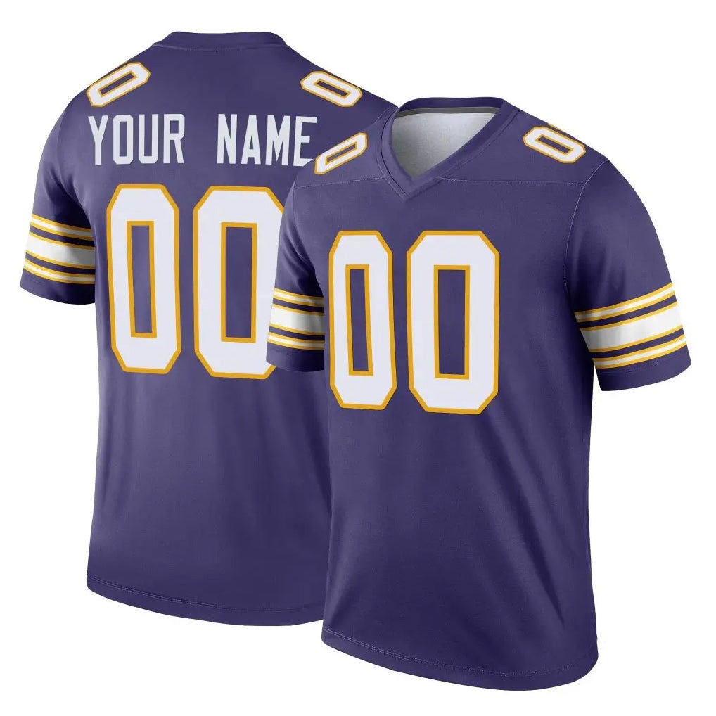 Punc Custom MN.Vikings Purple Limited Classic Home Game Any Name & Numbers Stitched Jerseys