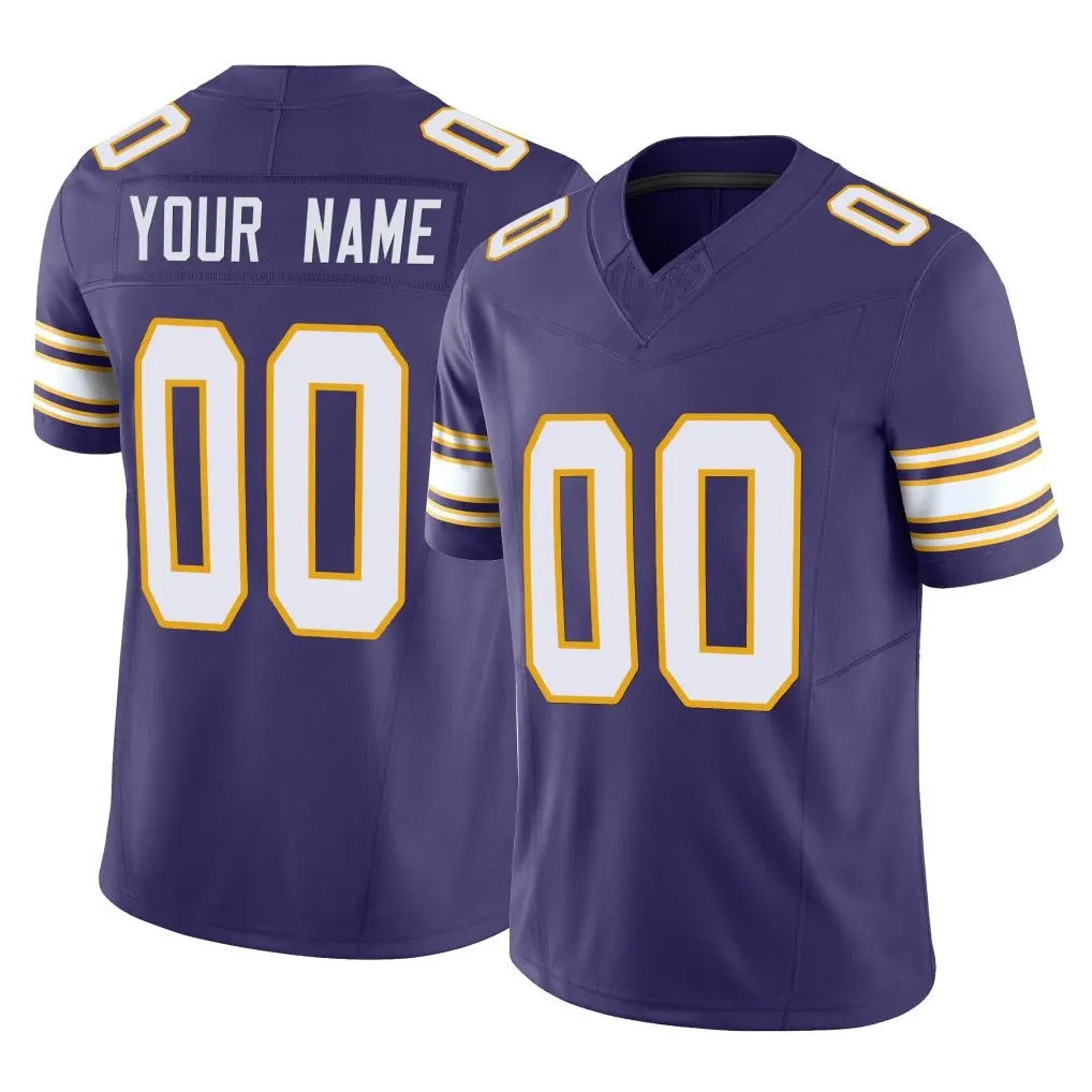Punc Custom MN.Vikings Purple Limited Classic Vapor F.U.S.E. Home Game Any Name & Numbers Stitched Jerseys