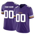 Punc Custom MN.Vikings Purple Limited Vapor F.U.S.E. Home Game Any Name & Numbers Stitched Jerseys