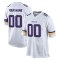 Punc Custom MN.Vikings White Home Game Any Name & Numbers Stitched Jerseys