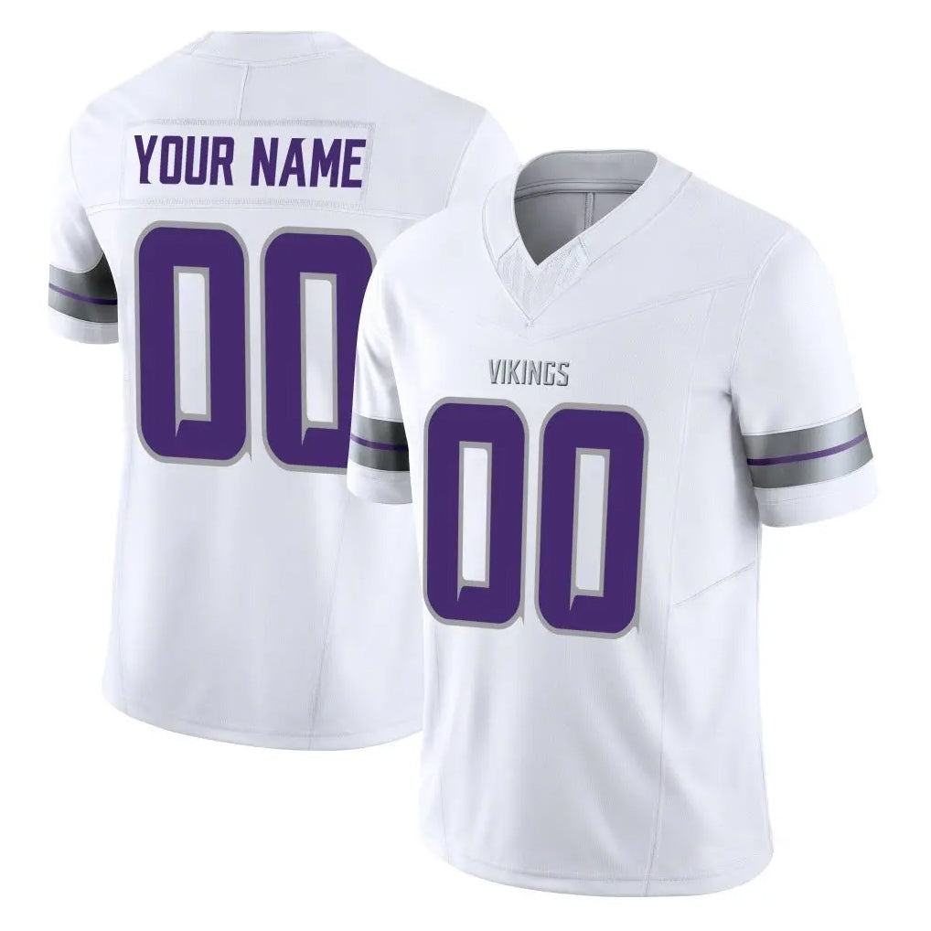 Punc Custom MN.Vikings White Limited Alternate Vapor F.U.S.E. Home Game Any Name & Numbers Stitched Jerseys