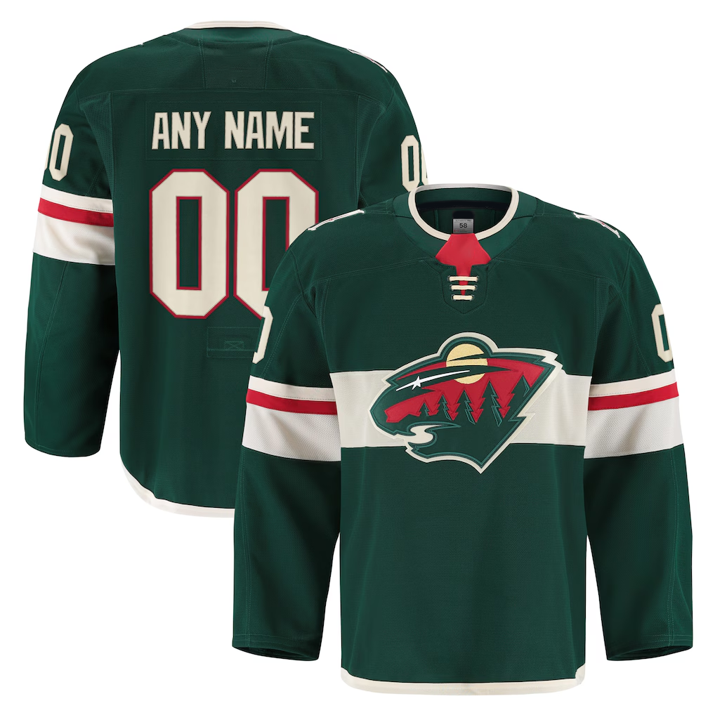 Punc Custom M.Wild Green Home Authentic Pro Jerseys