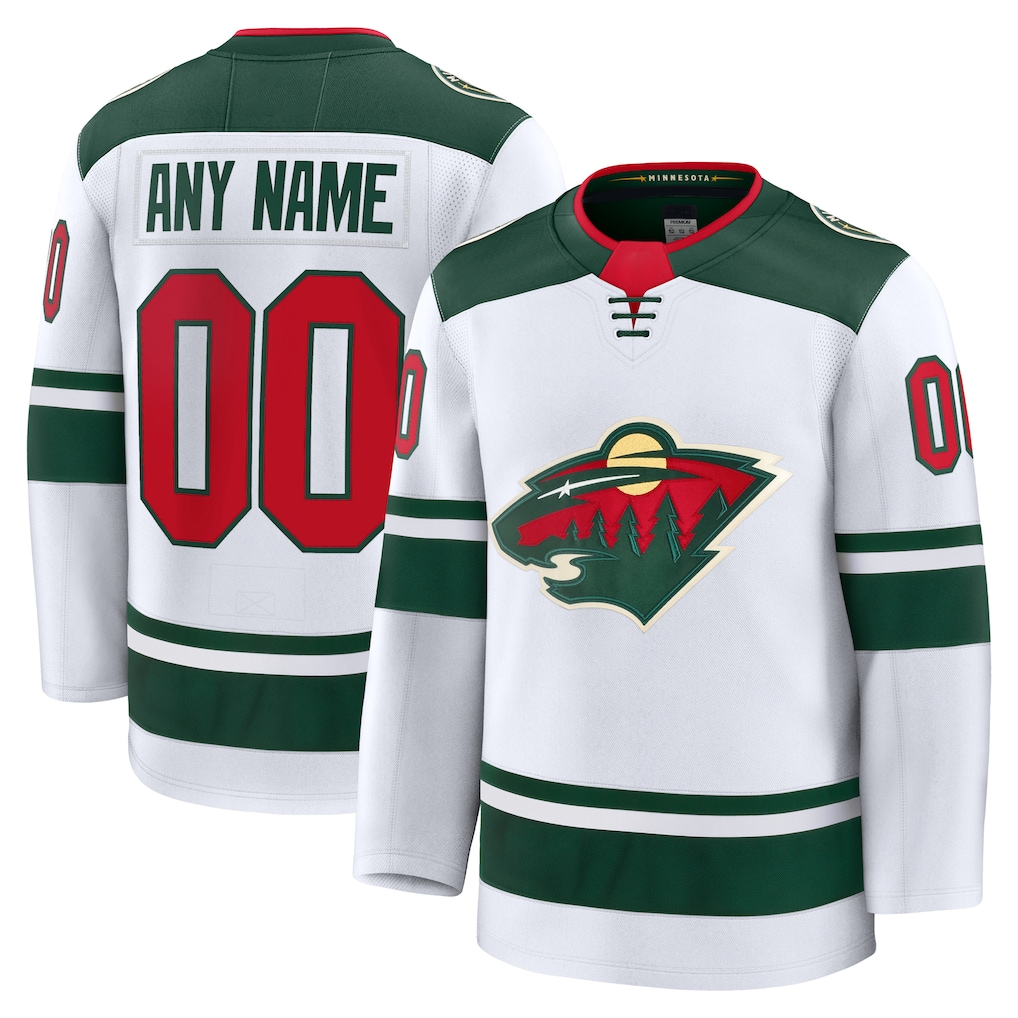 Punc Custom M.Wild White Away Premium Jerseys