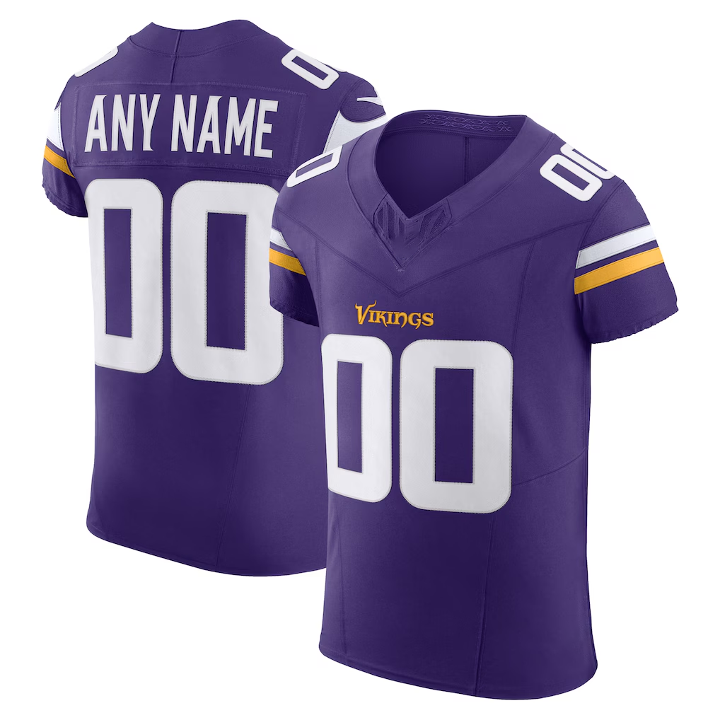 Punc Custom MN.Vikings Purple Vapor F.U.S.E. Elite Stitched Jerseys