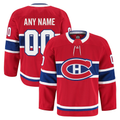 Punc Custom Montreal Canadiens Red Home Authentic Pro Jerseys