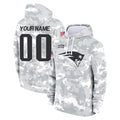 Punc Custom NE.Patriots Arctic Camo Salute to Service Pullover Hoodies Limited Any Name & Numbers Game Stitched Jerseys