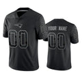 Punc Custom NE.Patriots Black Reflective LImited Home Game Any Name & Numbers Stitched Jerseys