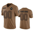 Punc Custom NE.Patriots Brown Salute To Service Limited Any Name & Numbers Stitched Jerseys