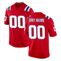Punc Custom NE.Patriots Red Home Game Any Name & Numbers Stitched Jerseys