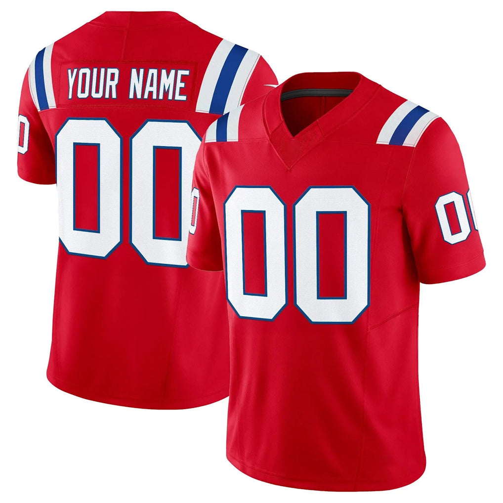 Punc Custom NE.Patriots Red Limited Vapor F.U.S.E. Home Game Any Name & Numbers Stitched Jerseys