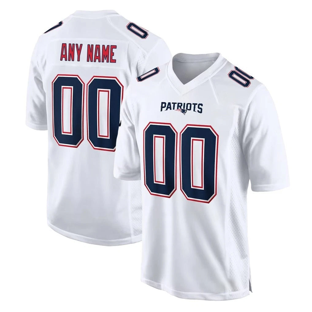Punc Custom NE.Patriots White Fashion Limited Home Game Any Name & Numbers Stitched Jerseys