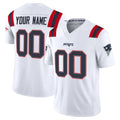 Punc Custom NE.Patriots White Limited Vapor F.U.S.E. Home Game Any Name & Numbers Stitched Jerseys