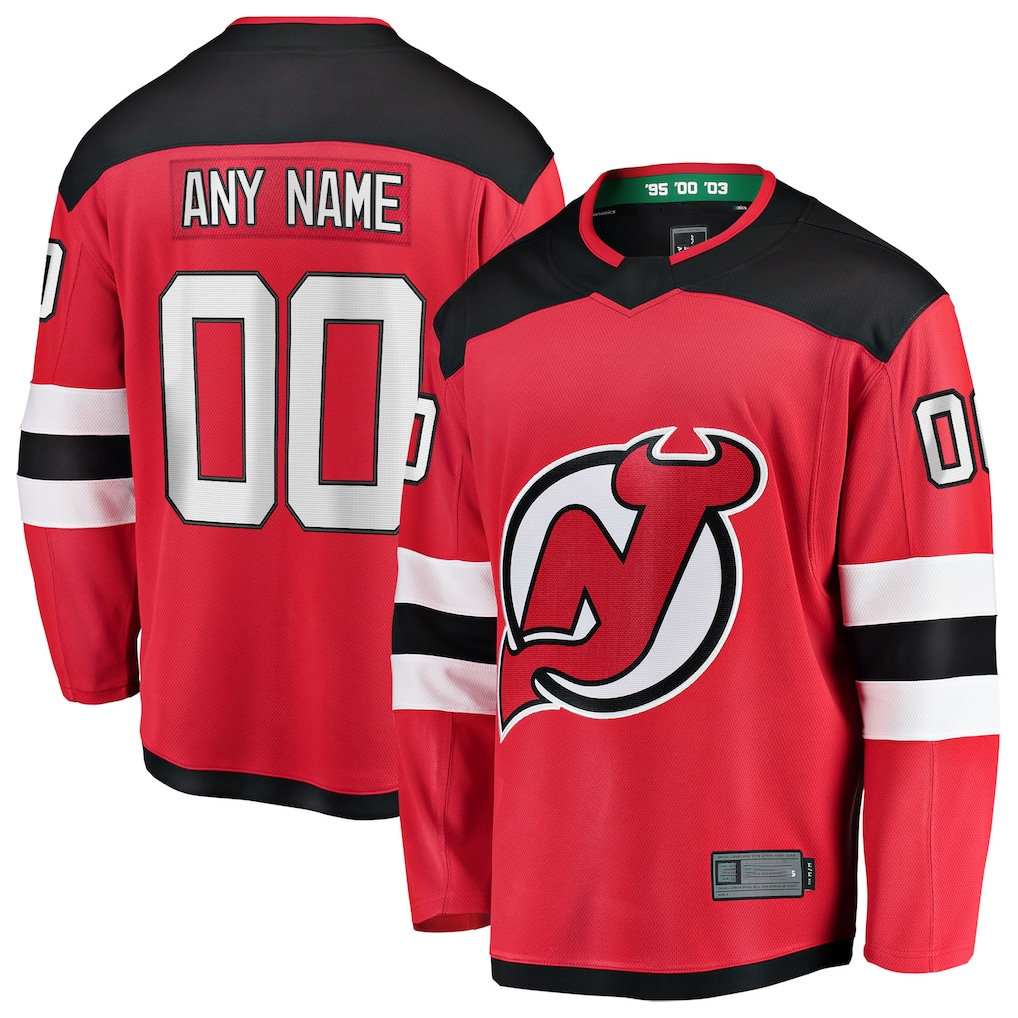 Punc Custom N.Jersey Devils Red Home Breakaway Jerseys