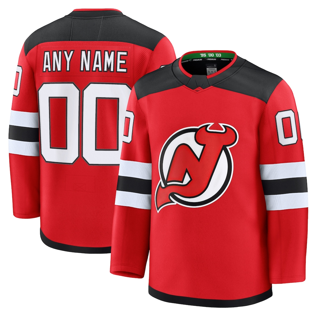 Punc Custom N.Jersey Devils Red Home Premium Jerseys