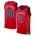 Punc Custom NO.Pelicans Jordan Brand Red Swingman Stitched Jerseys- Statement Edition