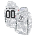 Punc Custom NO.Saints Arctic Camo Salute to Service Pullover Hoodies Limited Game Any Name & Numbers Stitched Jerseys