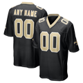 Punc Custom NO.Saints Black Game Stitched Jerseys