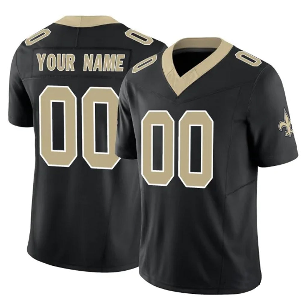 Punc Custom NO.Saints Black Limited Vapor F.U.S.E. Home Game Any Name & Numbers Stitched Jerseys