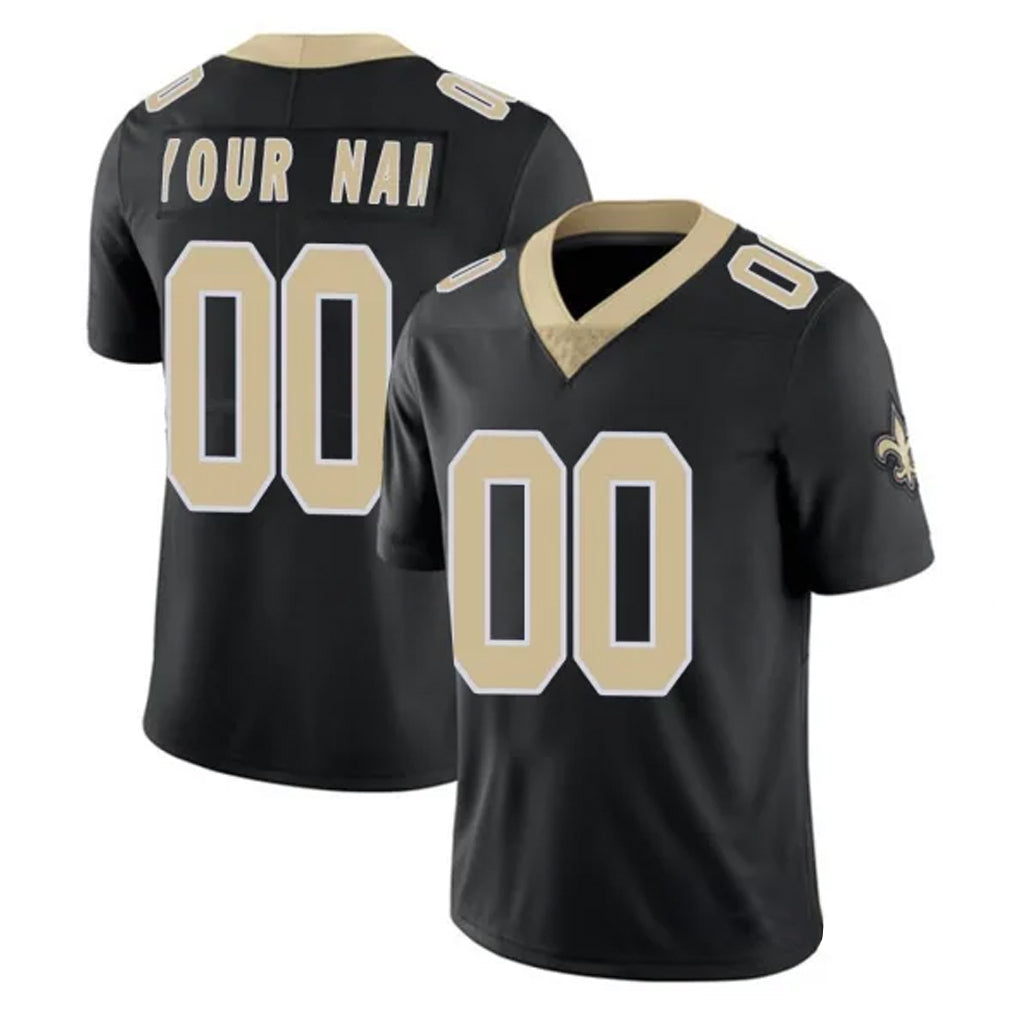 Punc Custom NO.Saints Black Limited Vapor Untouchable Home Game Any Name & Numbers Stitched Jerseys