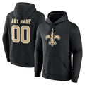 Punc Custom NO.Saints Black Pullover Hoodies Limited Any Name & Numbers Stitched Jerseys