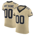 Punc Custom NO.Saints Gold Alternate Vapor F.U.S.E. Elite Stitched Jerseys
