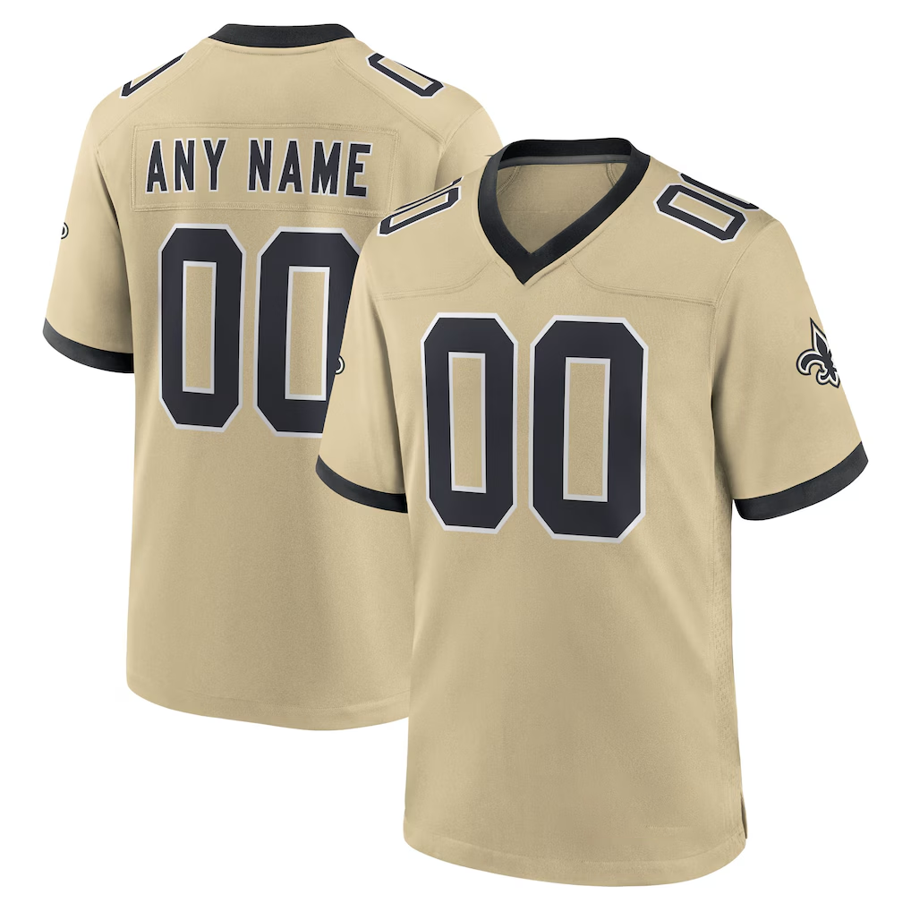 Punc Custom NO.Saints Gold Gameday Golds Alternate Game Stitched Jerseys
