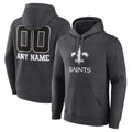 Punc Custom NO.Saints Gray Pullover Hoodies Limited Any Name & Numbers  Stitched Jerseys