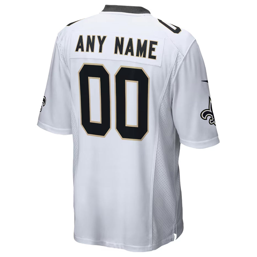 Punc Custom NO.Saints White Home Game Stitched Jerseys