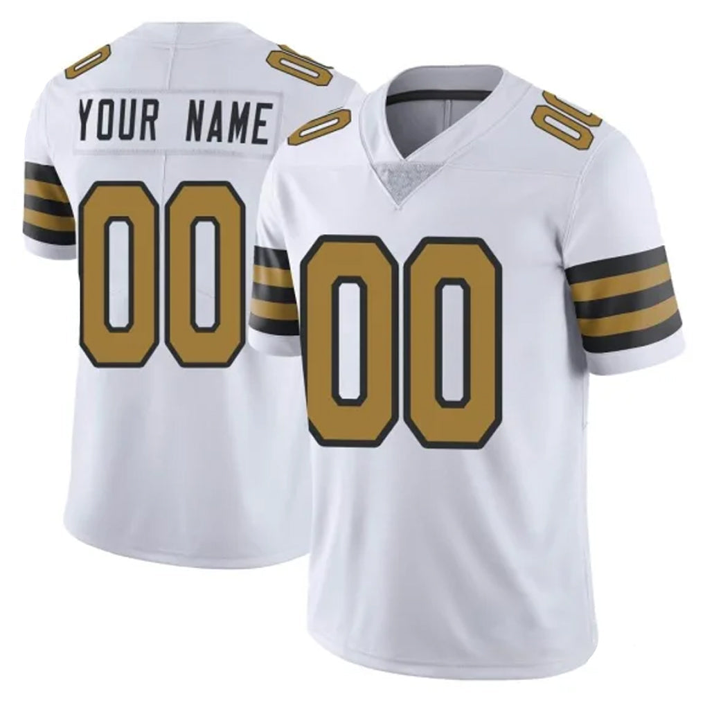 Punc Custom NO.Saints White Limited Color Rush Home Game Any Name & Numbers Stitched Jerseys