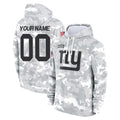Punc Custom NY.Giants Arctic Camo Salute to Service Pullover Hoodies Limited Game Any Name & Numbers Stitched Jerseys