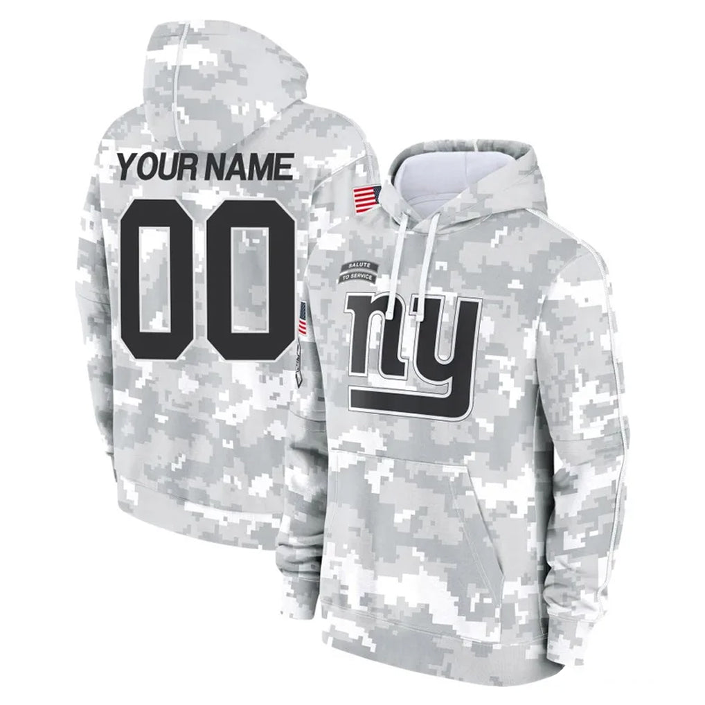 Punc Custom NY.Giants Arctic Camo Salute to Service Pullover Hoodies Limited Game Any Name & Numbers Stitched Jerseys