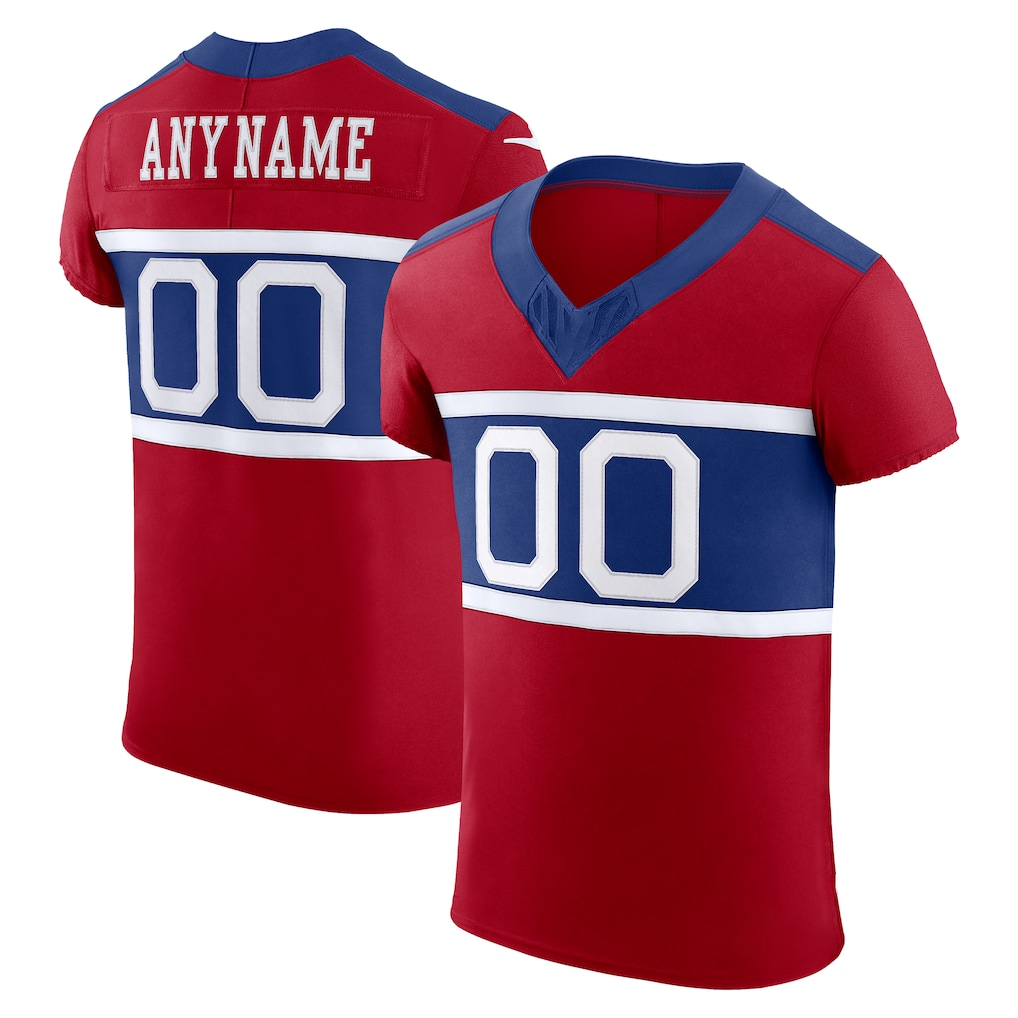 Punc Custom NY.Giants Red Alternate Vapor F.U.S.E. Elite  Stitched Jerseys