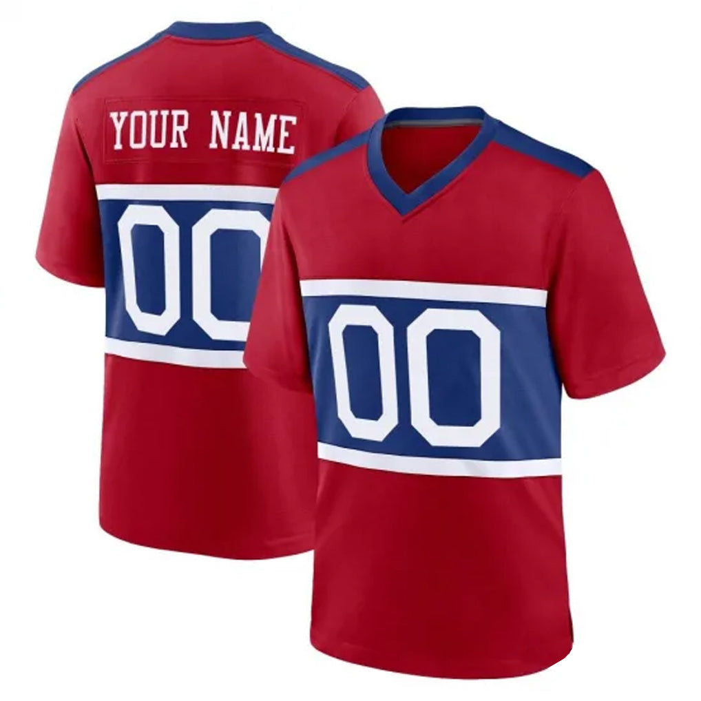 Punc Custom NY.Giants Red Century Home Game Any Name & Numbers Stitched Jerseys