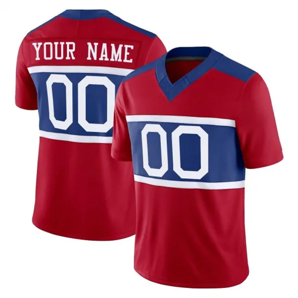Punc Custom NY.Giants Red Century Vapor F.U.S.E. Home Game Any Name & Numbers Stitched Jerseys