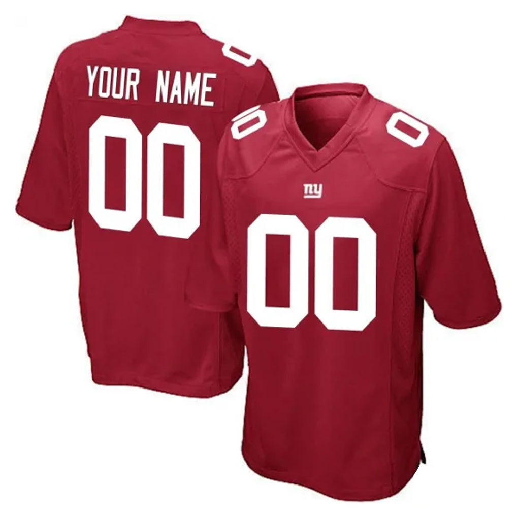 Punc Custom NY.Giants Red Home Game Any Name & Numbers Stitched Jerseys