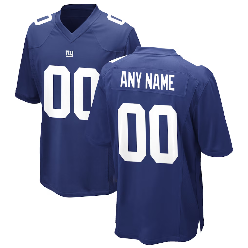 Punc Custom NY.Giants Royal Game Stitched Jerseys