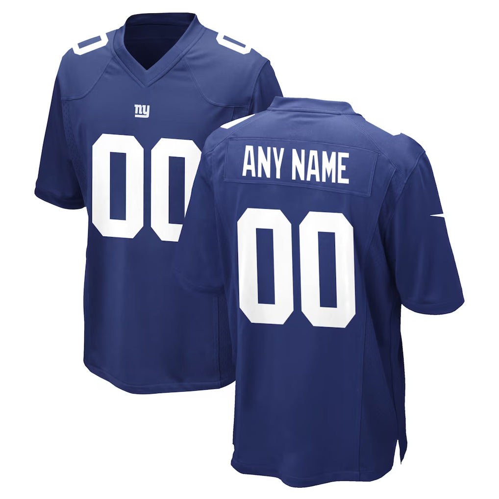Punc Custom NY.Giants Royal Home Game Any Name & Numbers Stitched Jerseys