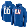 Punc Custom NY.Giants Royal Pullover Hoodies Limited Game Any Name & Numbers Stitched Jerseys