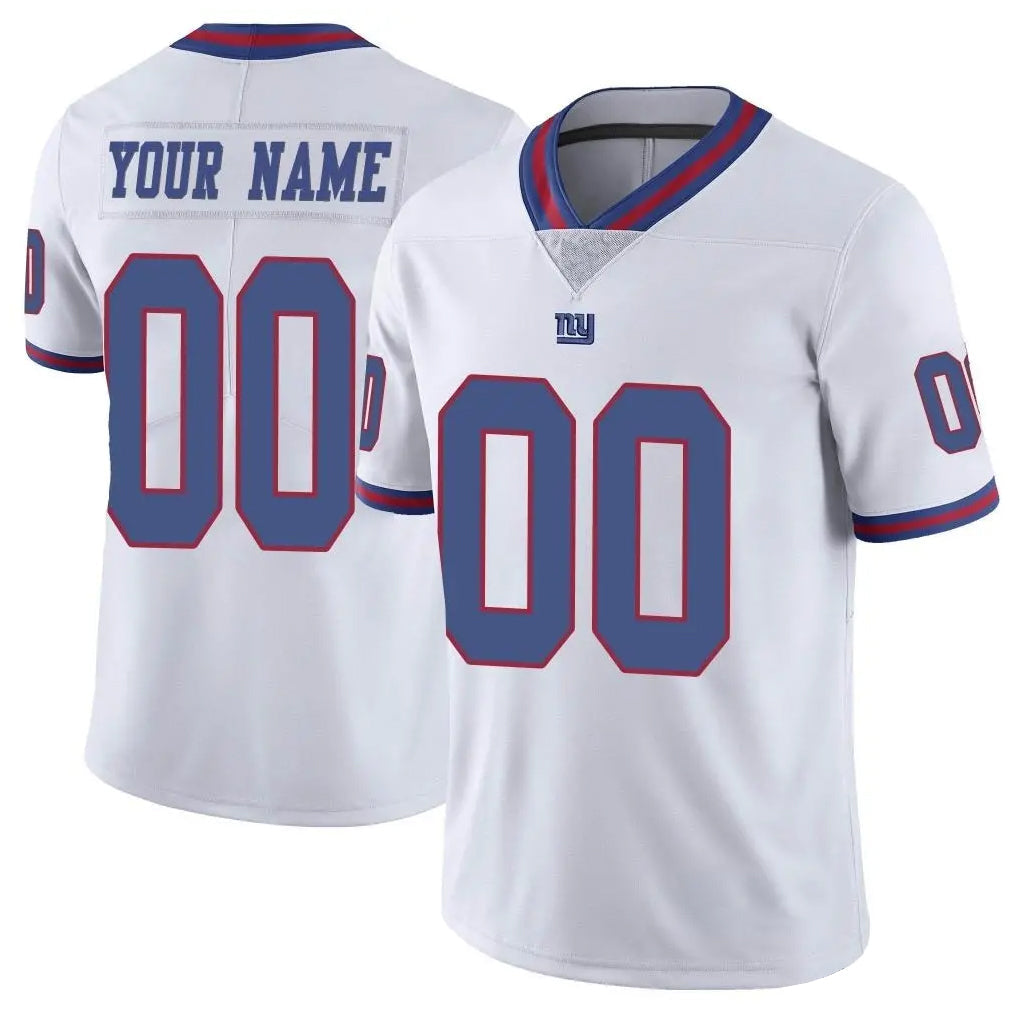 Punc Custom NY.Giants White Color Rush Home Game Any Name & Numbers Stitched Jerseys