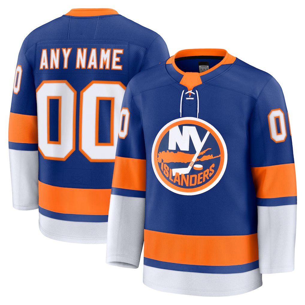 Punc Custom NY.Islanders Royal Home Premium Jerseys