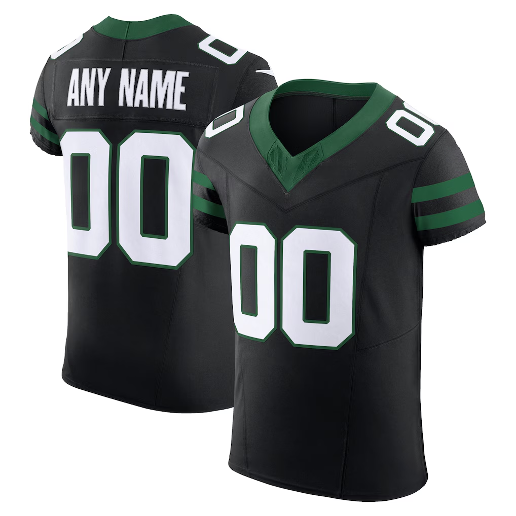Punc Custom NY.Jets Legacy Black Alternate Vapor F.U.S.E. Elite Stitched Jerseys