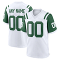 Punc Custom NY.Jets White Classic Alternate Replica Stitched Jerseys