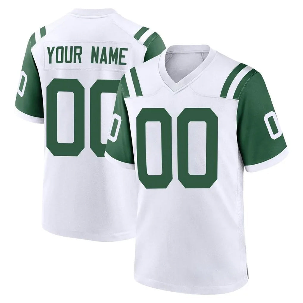 Punc Custom NY.Jets White Classic Home Game Any Name & Numbers Stitched Jerseys